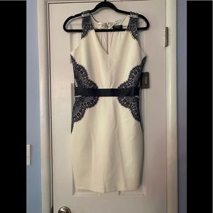 NWT Guess white & navy dress